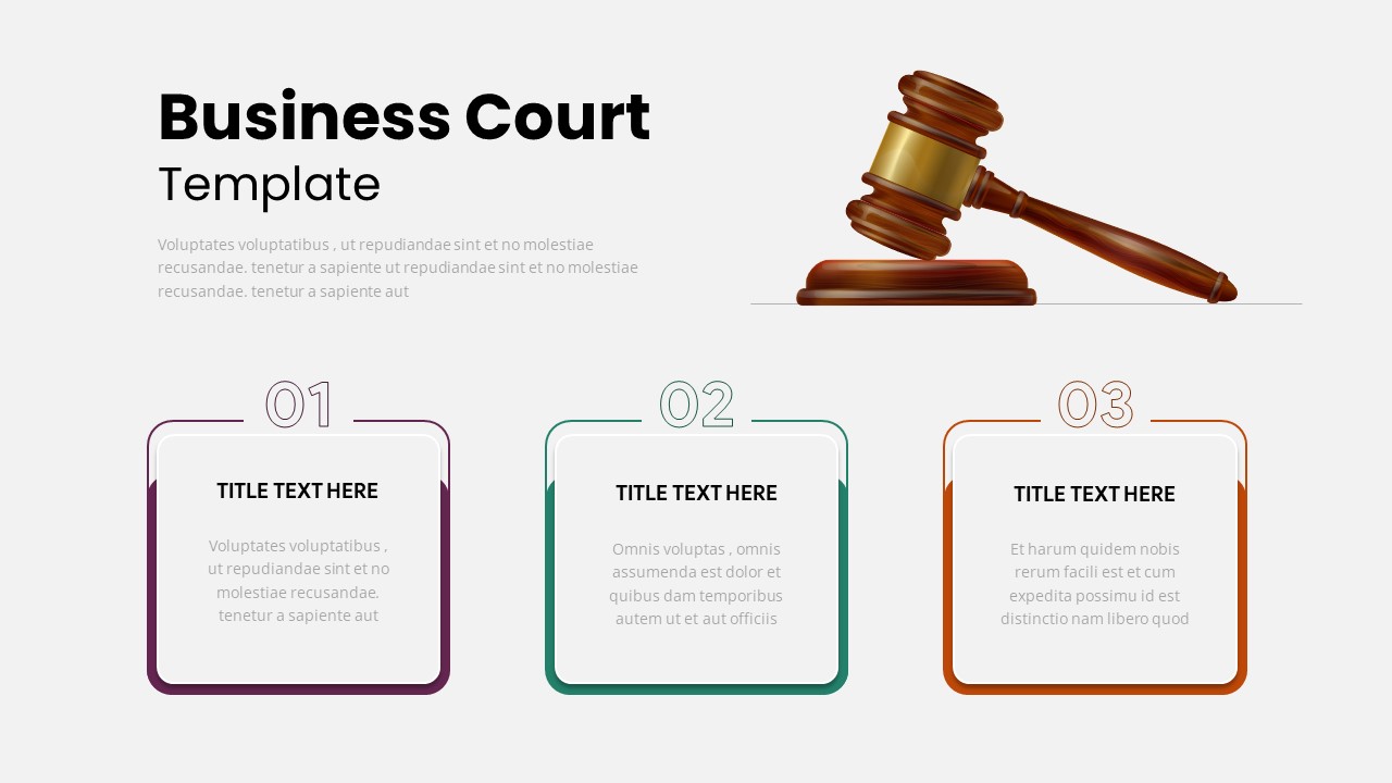 Business Court Template For PowerPoint