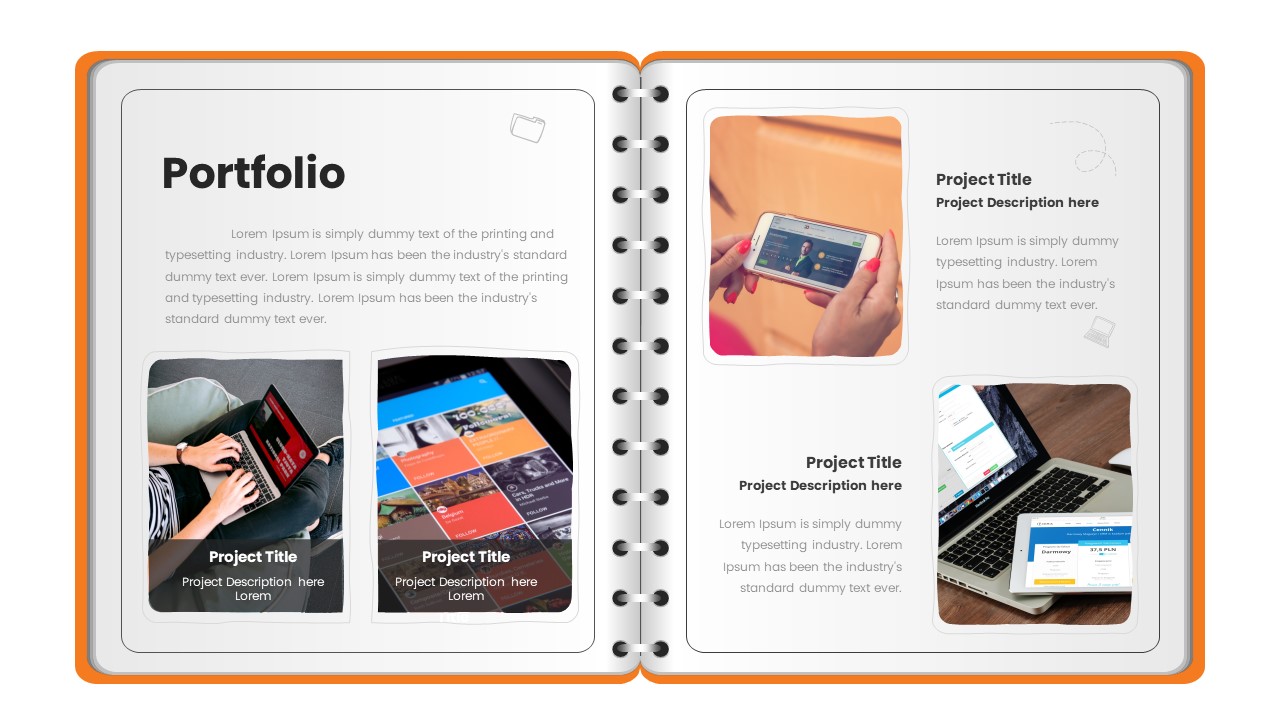 Digital Notebook portfolio template