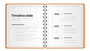 Digital Notebook timeline slide