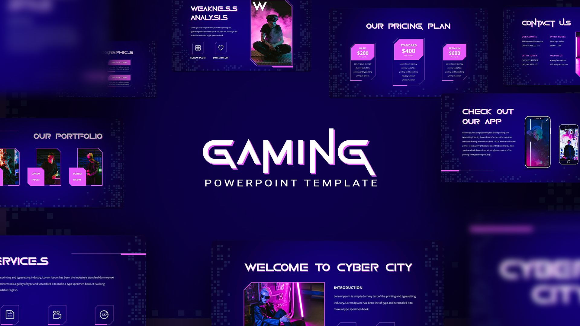 Neox - Esport Game Powerpoint Templates by Deepslide Studio on