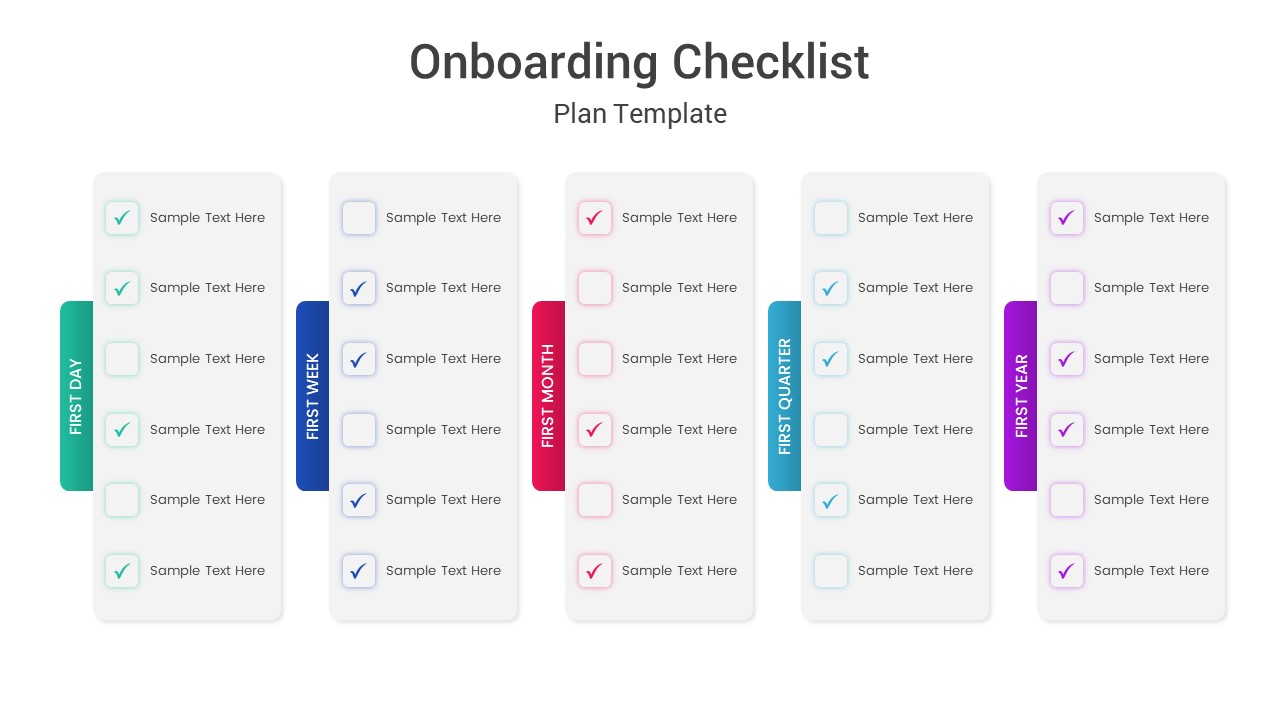 Onboarding Checklist PowerPoint Template SlideBazaar