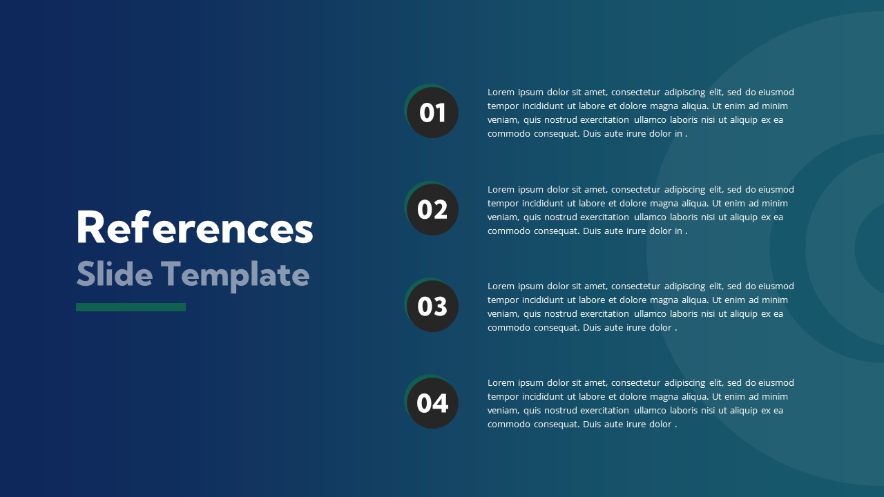references in presentation