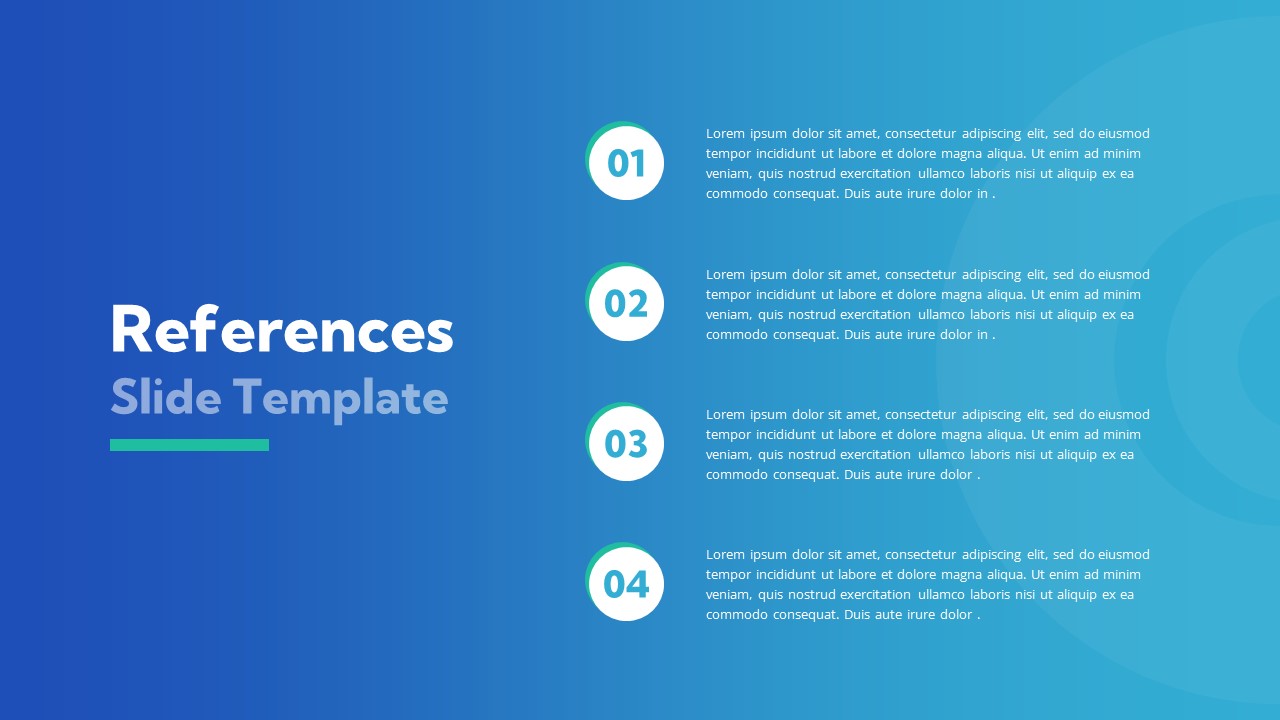 References Slide PowerPoint Template