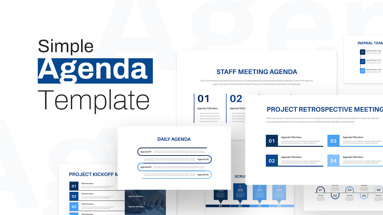 Simple agenda powerpoint template