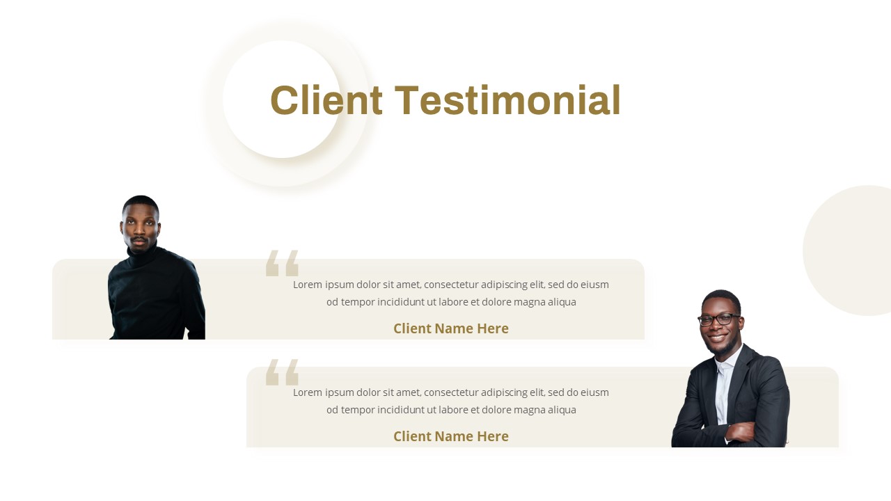 client testimonial ppt slide