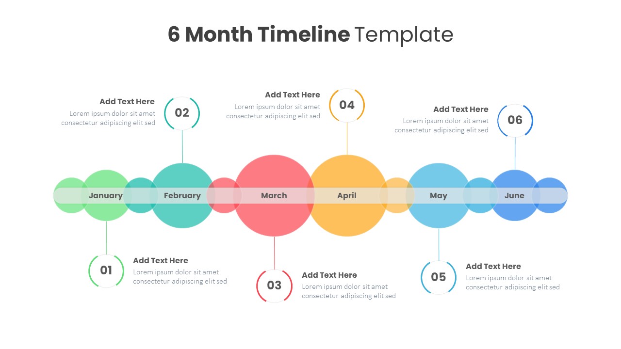 6 Month Timeline Template for PowerPoint