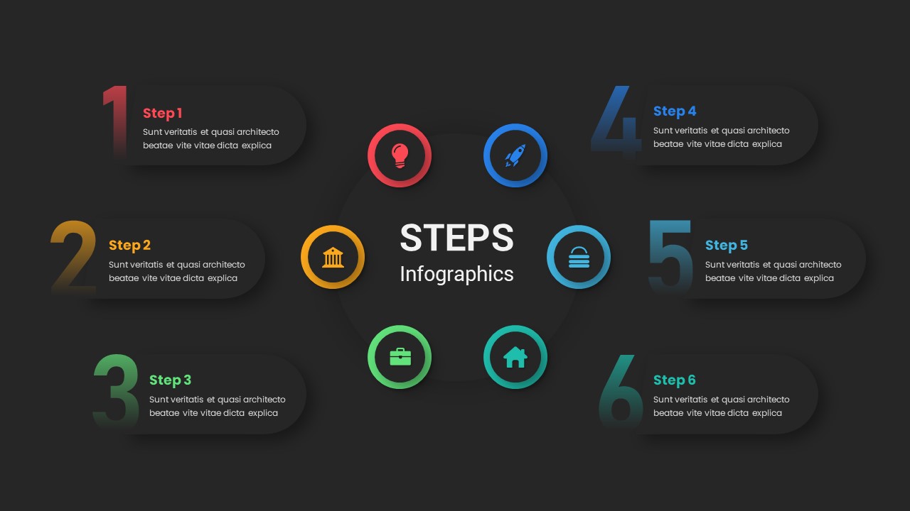 6-Steps-Infographics-PowerPoint-Template-Dark