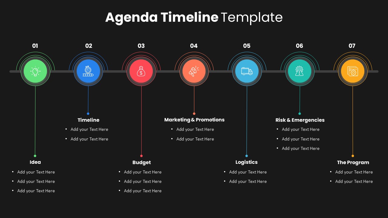 Agenda Timeline slide