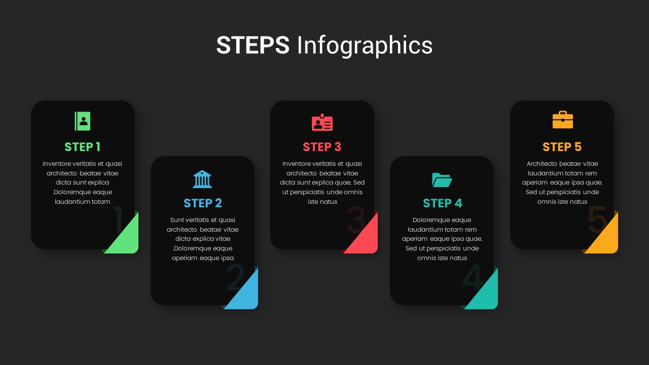 Five-Steps-Infographics-PowerPoint-Presentation-Template-Dark