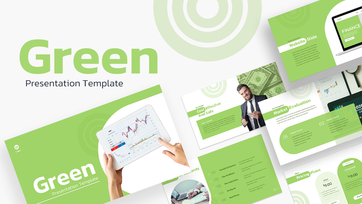 Green-White-Background-PowerPoint-Template