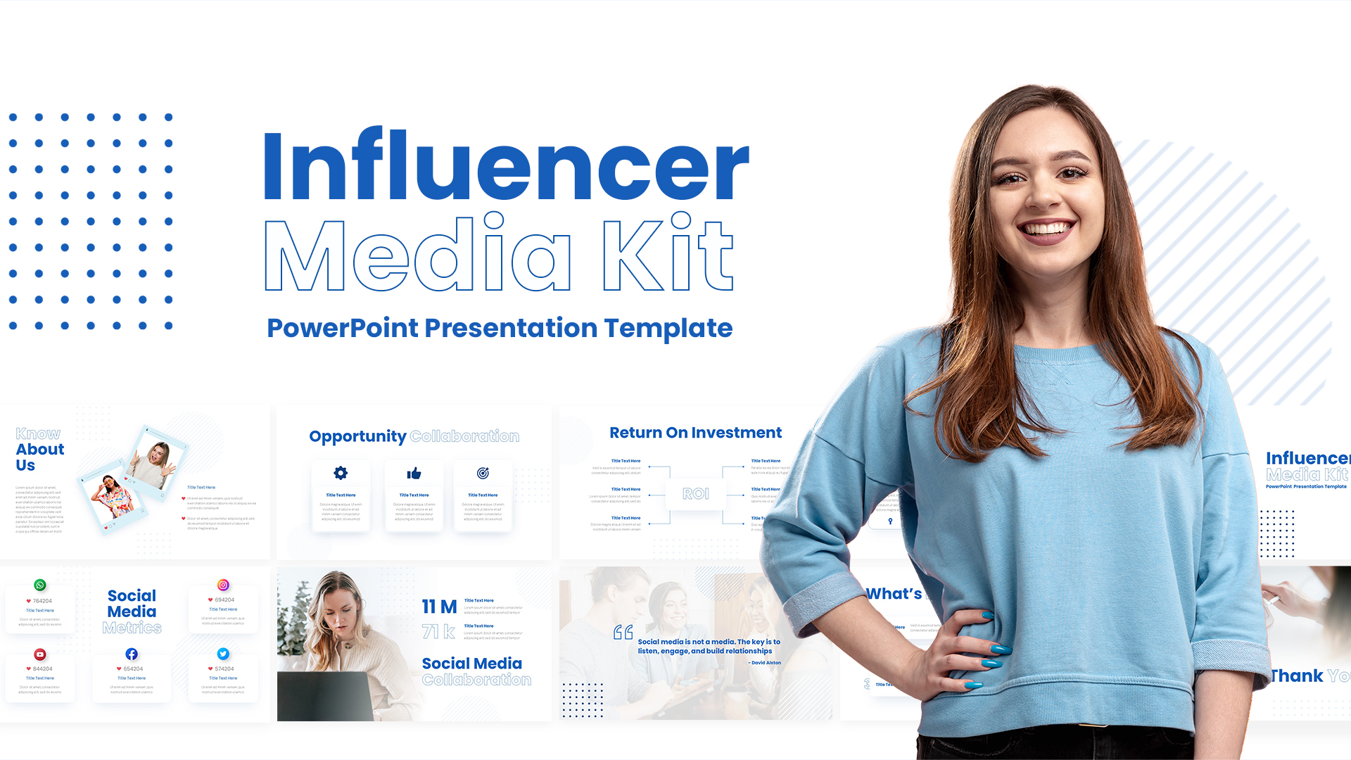 Influencer Media Kit PowerPoint Template