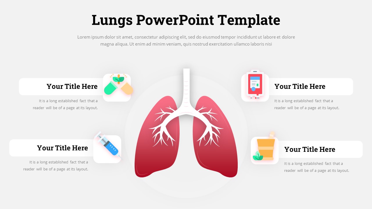 Lungs Infographic PowerPoint Template