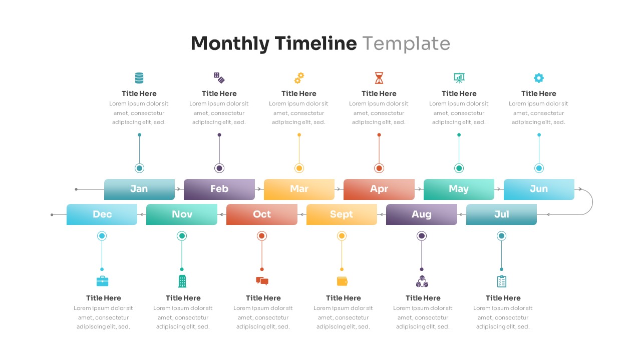 Monthly Roadmap Timeline PowerPoint Template