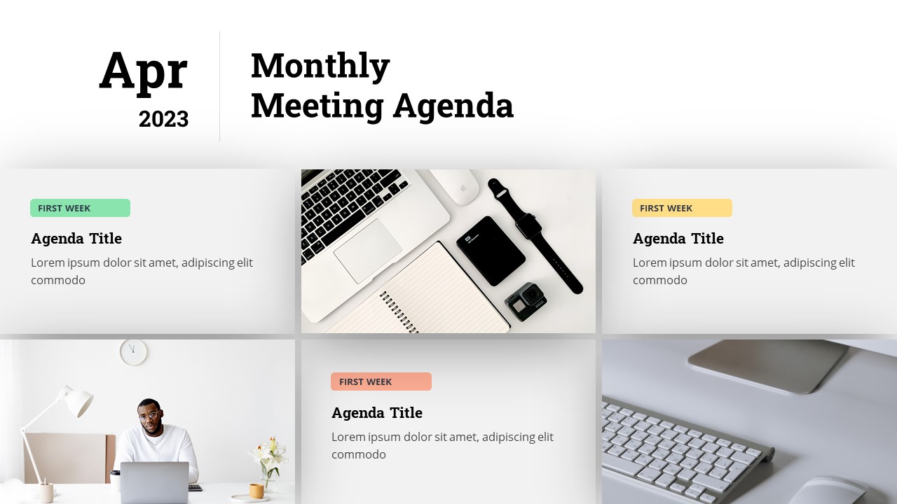 Monthly meeting agenda powerpoint template
