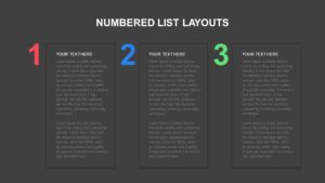 Numbered list ppt template