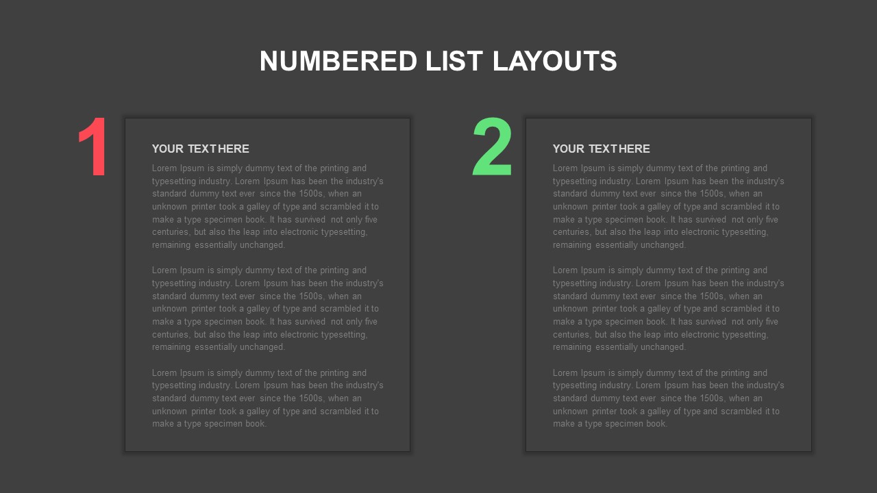 Numbered list ppt