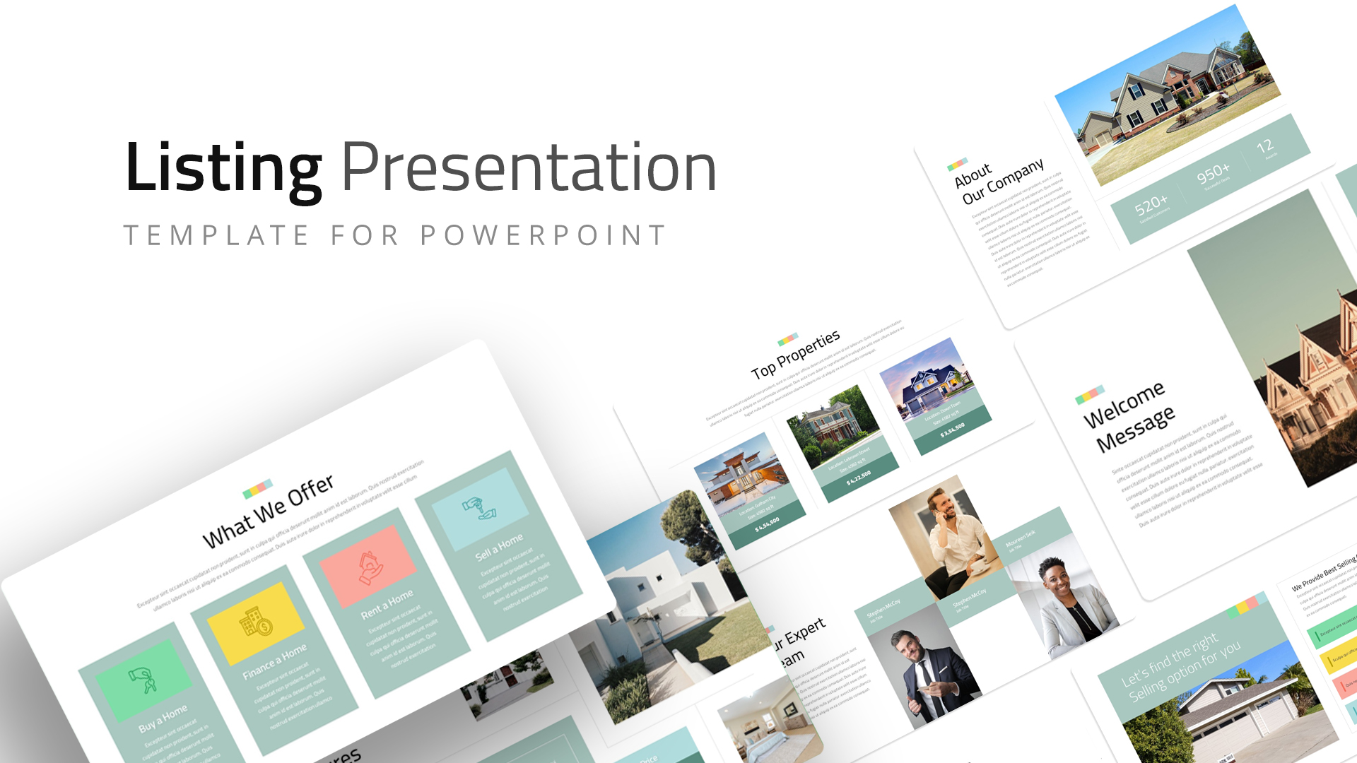 Listing Presentation Template Real Estate Business PPT Slides