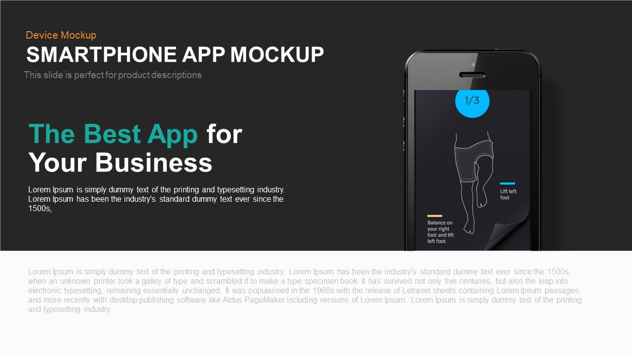 Smartphone App Mockup PowerPoint Template