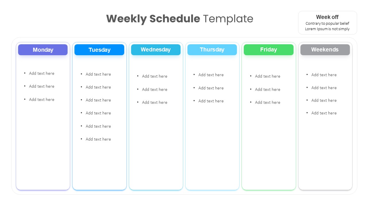 Weekly Schedule PowerPoint Template SlideBazaar