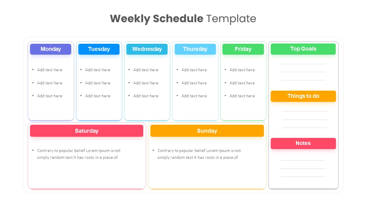 Weekly Schedule PowerPoint Template