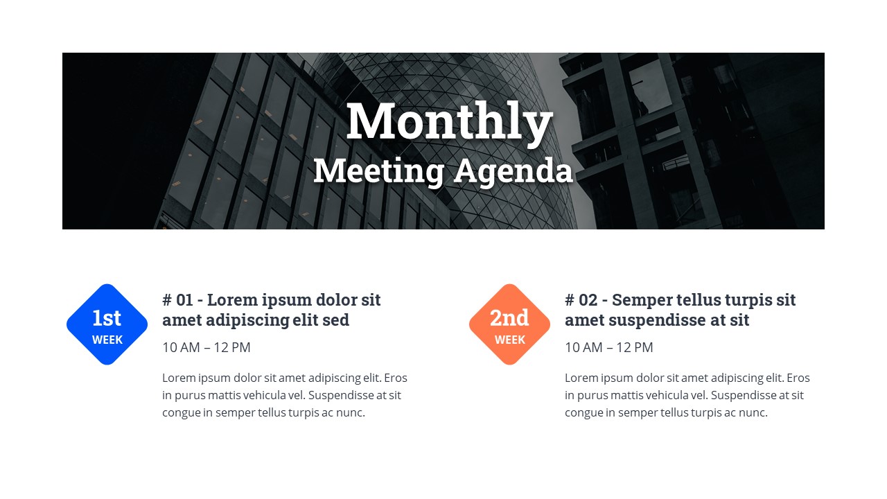 monthly meet agenda powerpoint template