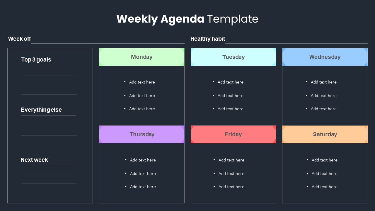 powerpoint weekly calendar template