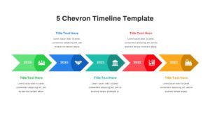 5 Chevron Timeline PowerPoint Template