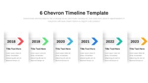 6 Chevron Timeline PowerPoint Template