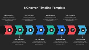 8 Chevron Timeline PowerPoint Template Dark