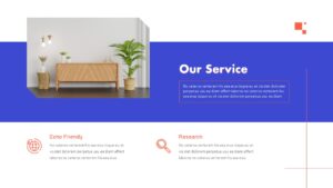 Blue And Orange Our Services PowerPoint Presentation Template