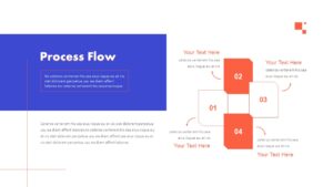 Blue And Orange Process Flow PowerPoint Presentation Template