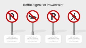 Free Road Street Sign PowerPoint Template