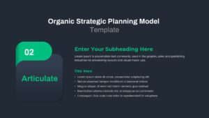 Organic Strategic Planning Model PowerPoint Template Dark3