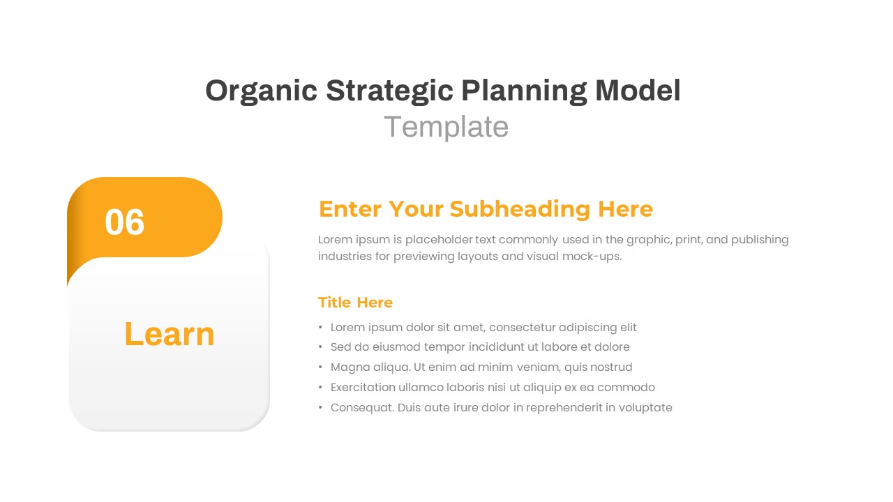 Organic Strategic Planning Model PowerPoint Template7