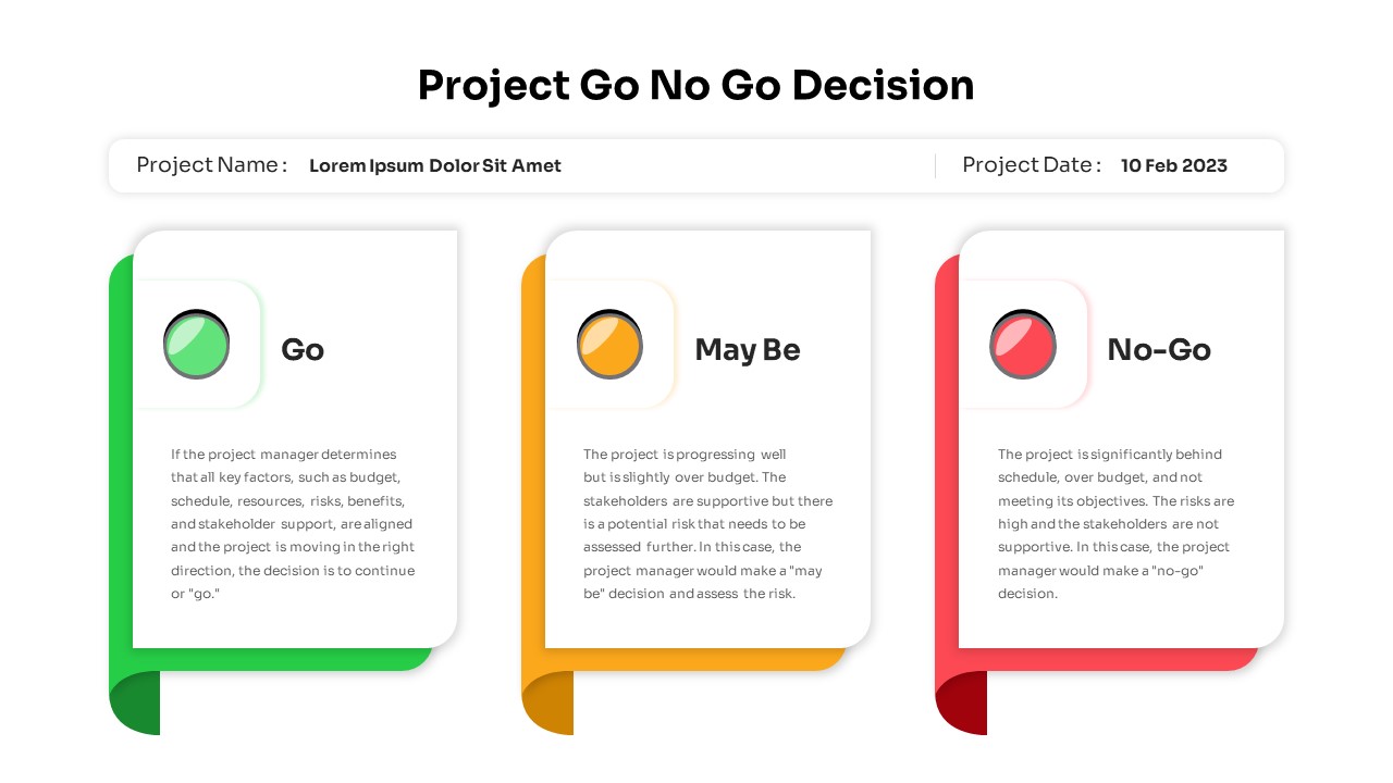Project Go No-Go PowerPoint Template