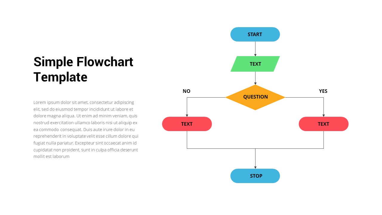 Simple Flowchart PowerPoint Template