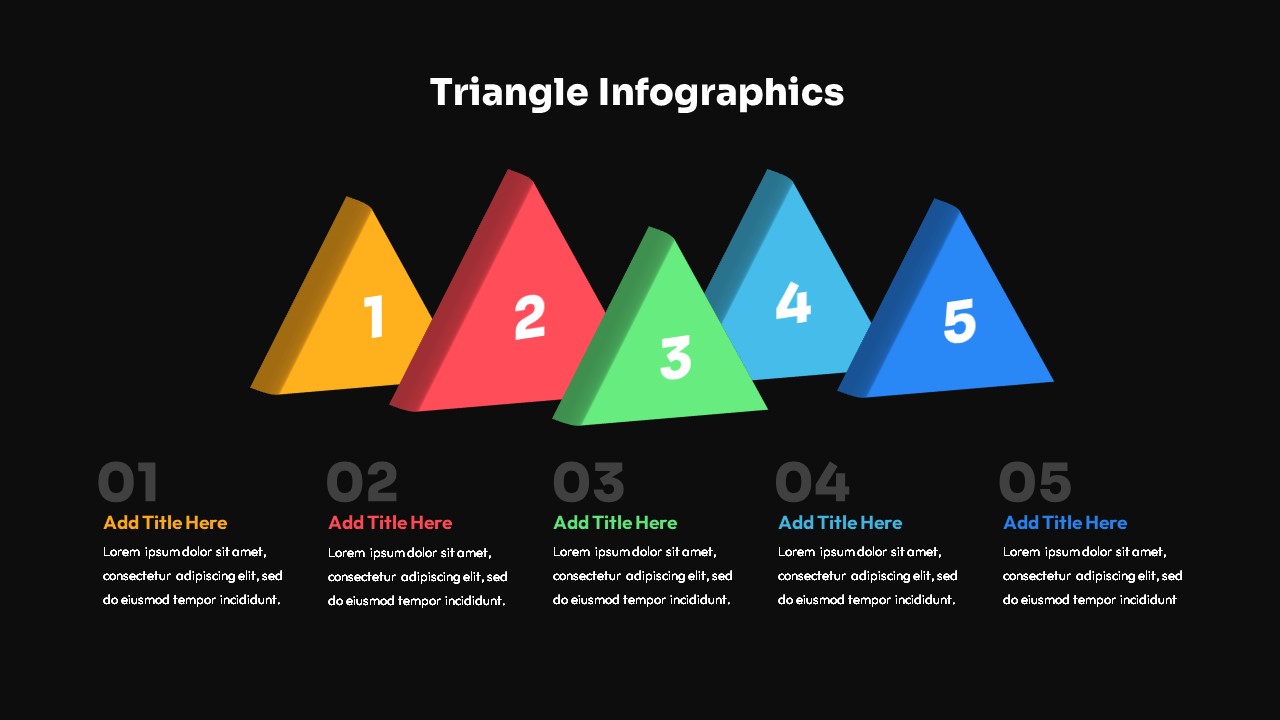 Triangle Infographics Slide Templates Dark6