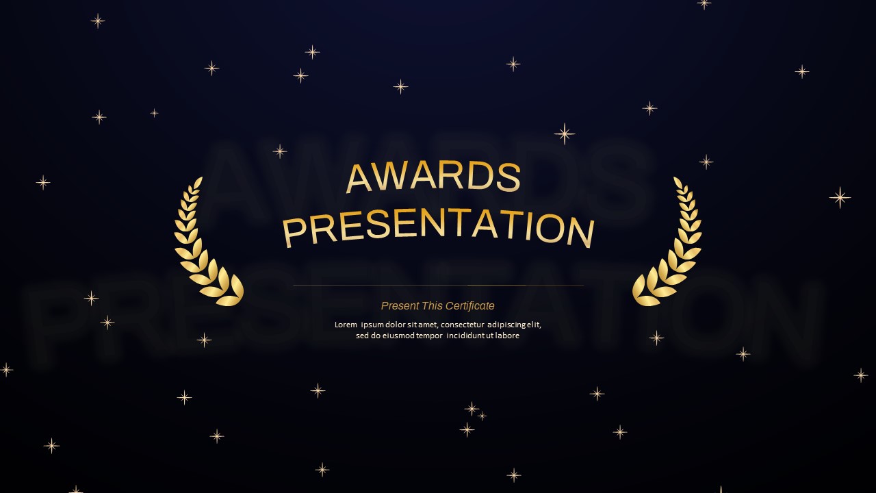 presentation template for awards