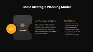 Basic Strategic Planning Model PowerPoint Template Dark2