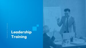 Blue and White Leadership Training PowerPoint Template Deck1