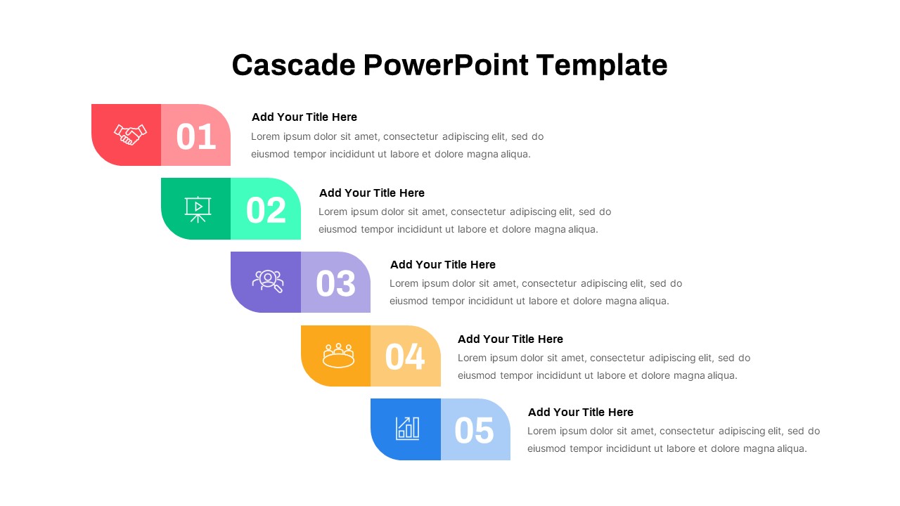 Cascade Infographics PowerPoint Template