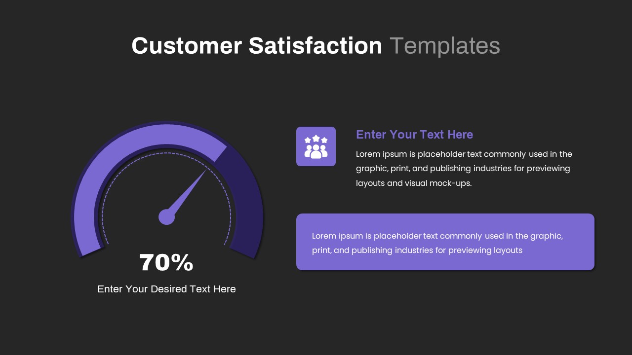 Customer Satisfaction PowerPoint Presentation Template Dark