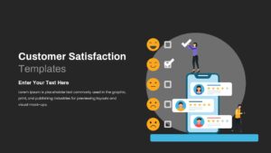 Customer Satisfaction PowerPoint Template Dark