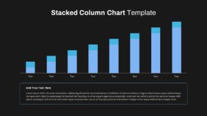 Free Stacked Column Chart Template Dark