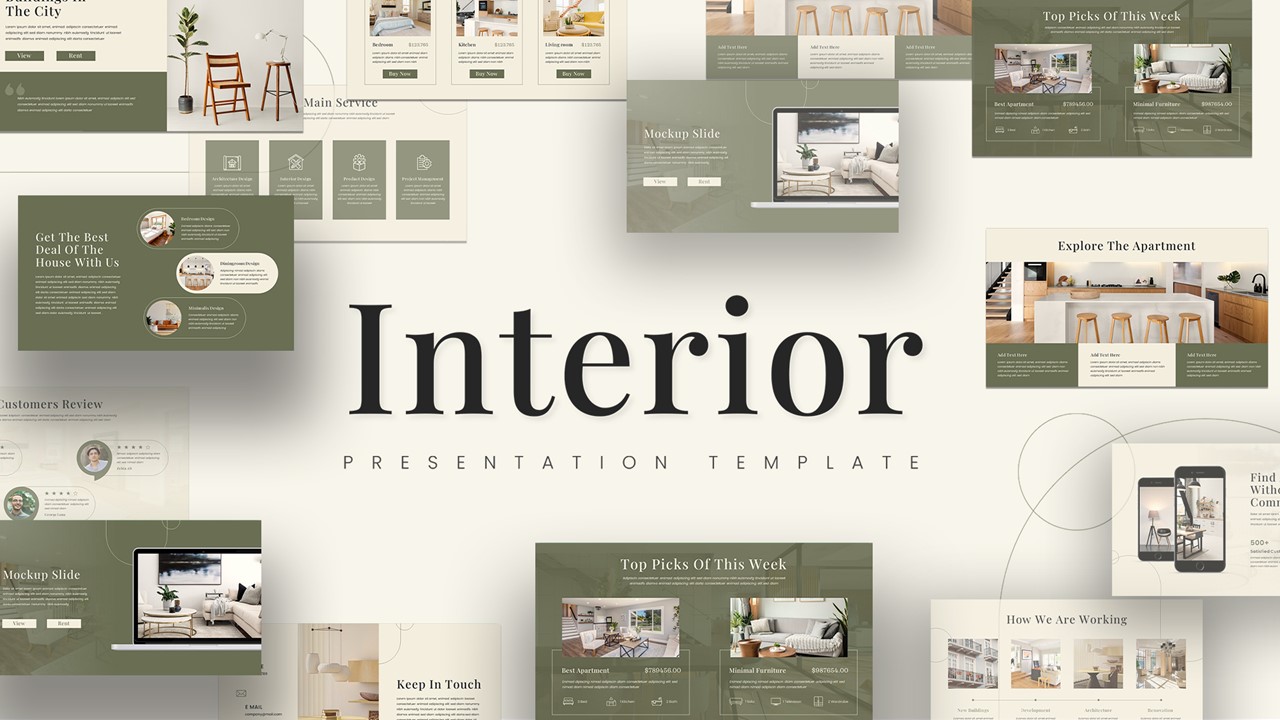 template for interior design presentation