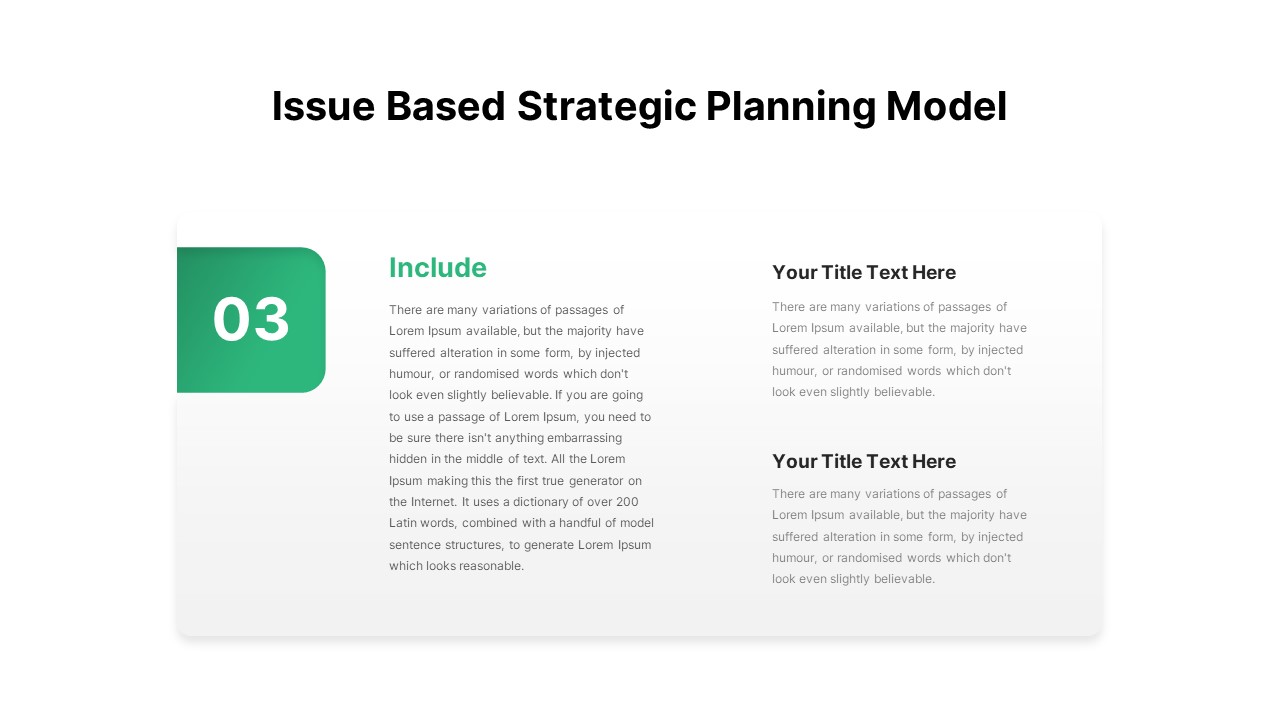 Issue Based Strategic Planning Model PowerPoint Template4