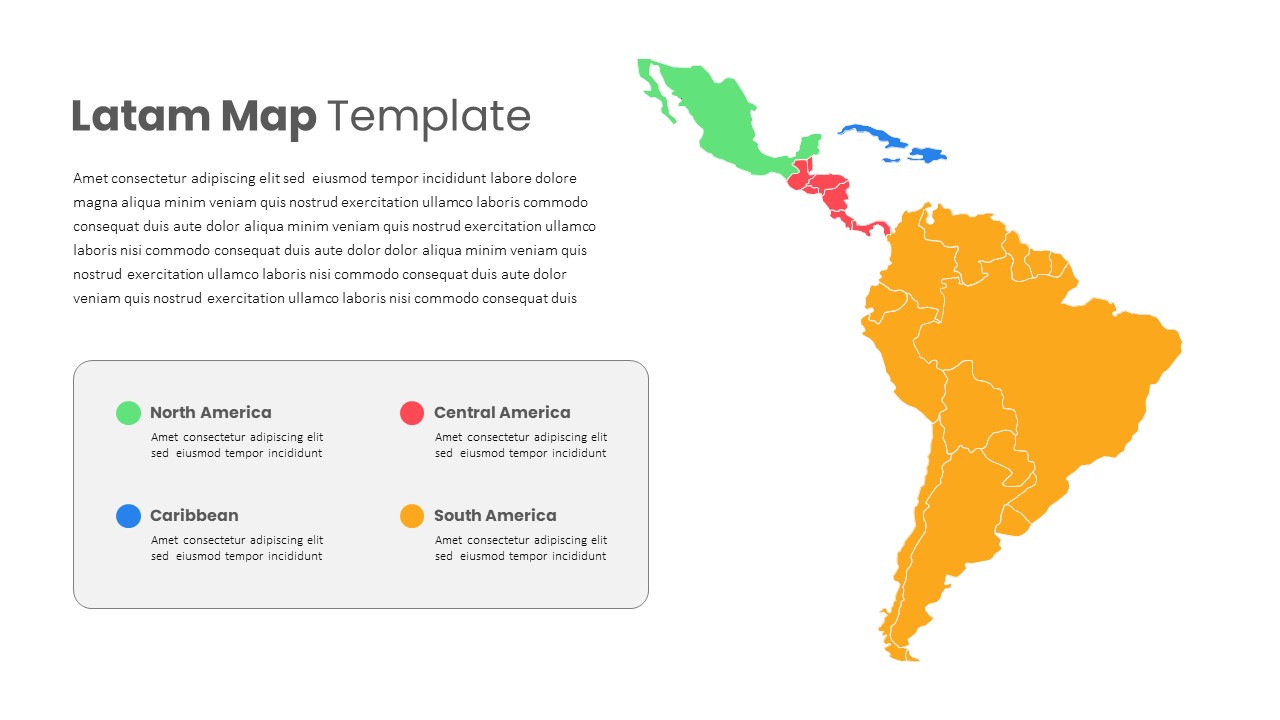Latam Map PowerPoint Template