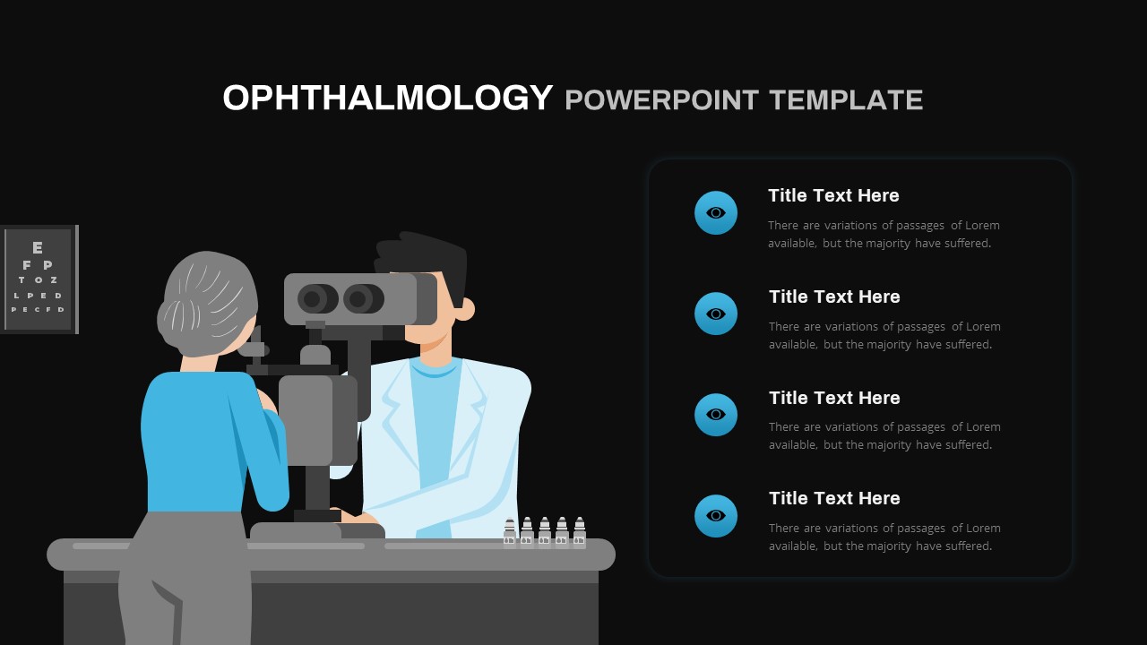 Ophthalmology PowerPoint Template Dark