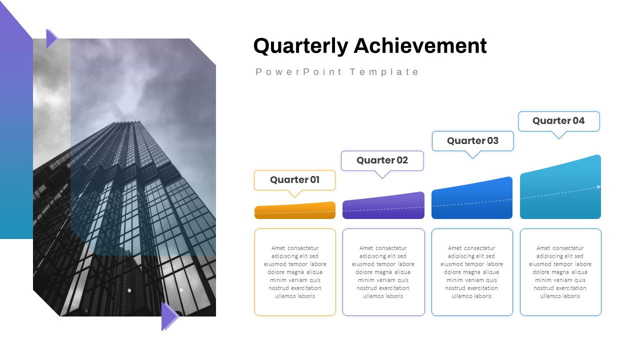 Quarterly Achievement PowerPoint Template