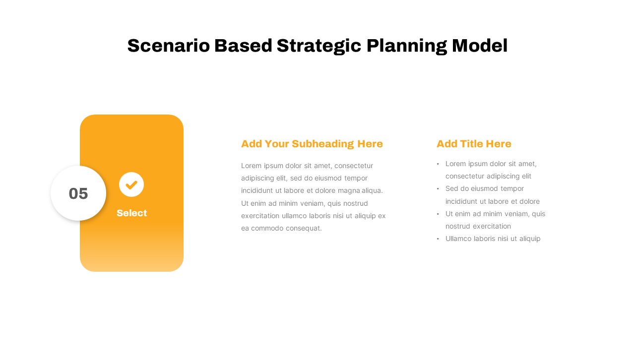 Scenario Strategic Planning Model PowerPoint Template5